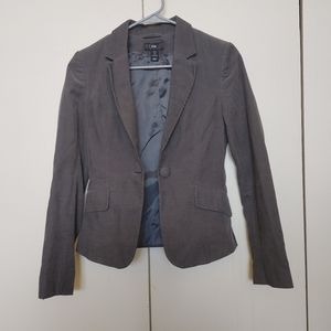 H & M Gray Corduroy Coat Button Up Size 4 US